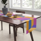 Cuboid Geometric Abstract Shapes Pattern XXV Table Runner Gallery Image 2