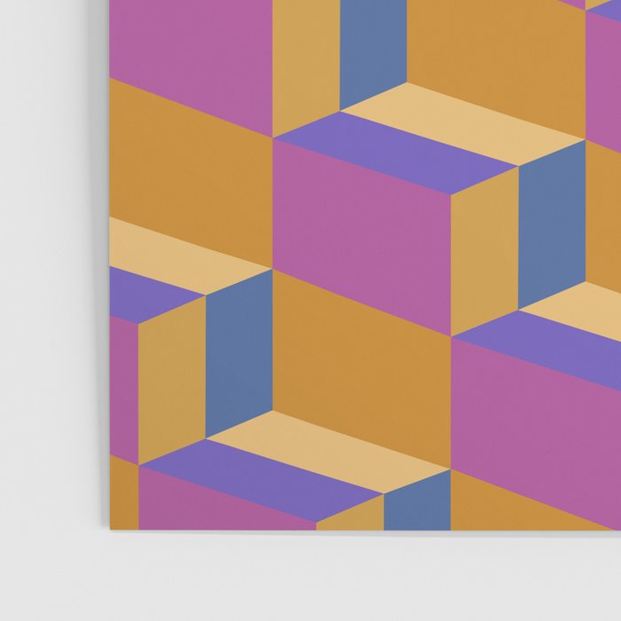 Cuboid Geometric Abstract Shapes Pattern XXV Poster Gallery Image 3