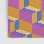 Cuboid Geometric Abstract Shapes Pattern XXV Poster Gallery Image 3