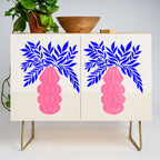 Ruby Pink Vase & Electric Leaves: Vases & Stuff 01 Credenza Gallery Image 1