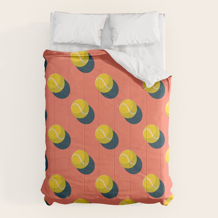 BALLS Tennis - clay court - pattern Comforter Gallery Image 6