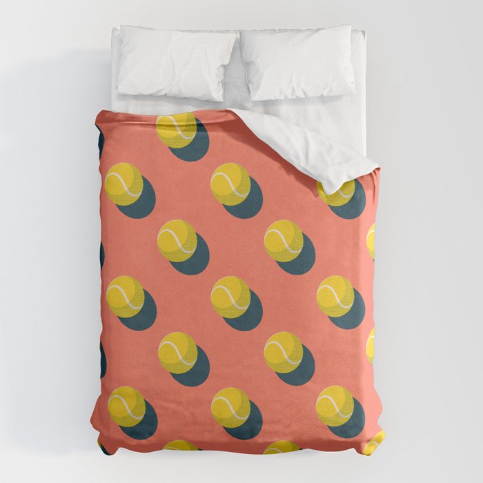 BALLS Tennis - clay court - pattern Duvet Cover Gallery Image 6