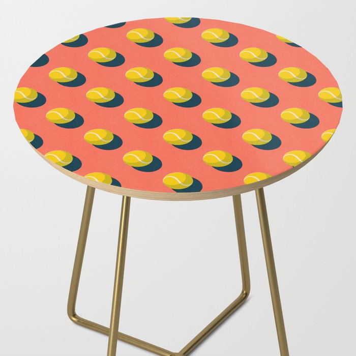 BALLS Tennis - clay court - pattern Side Table Gallery Image 2