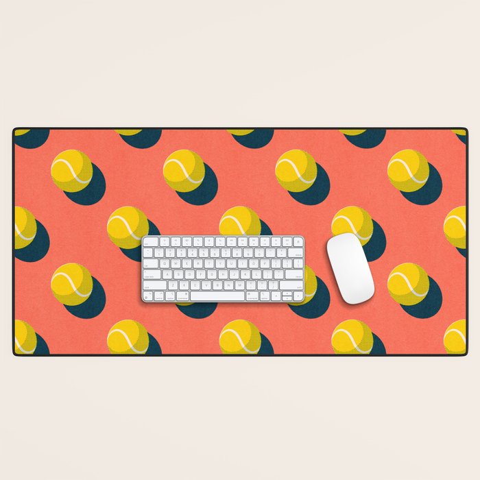 BALLS Tennis - clay court - pattern Desk Mat Gallery Image 1