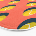 BALLS Tennis - clay court - pattern Bath Mat Gallery Image 3