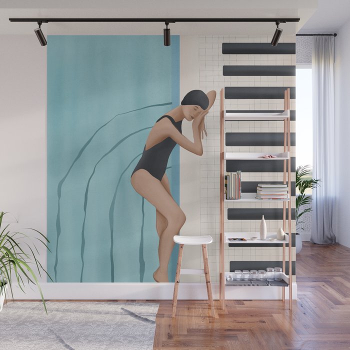 Relaxation by the Pool Wall Mural Gallery Image 1