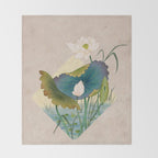 lotursflowers C : Minhwa-Korean traditional/folk art Throw Blanket Gallery Image 2