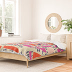 paris map pink Duvet Cover Gallery Image 2
