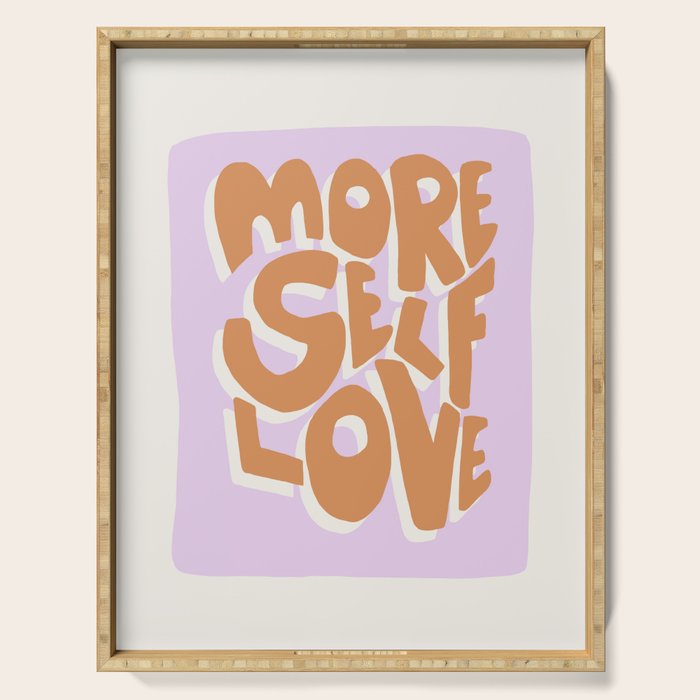 More Self Love | Red Serving Tray Gallery Image 1