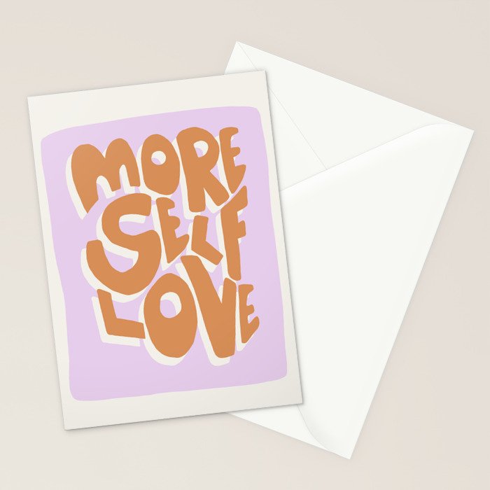 More Self Love | Red Stationery Card Gallery Image 2