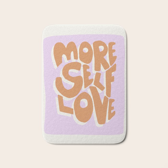 More Self Love | Red Bath Mat Gallery Image 1