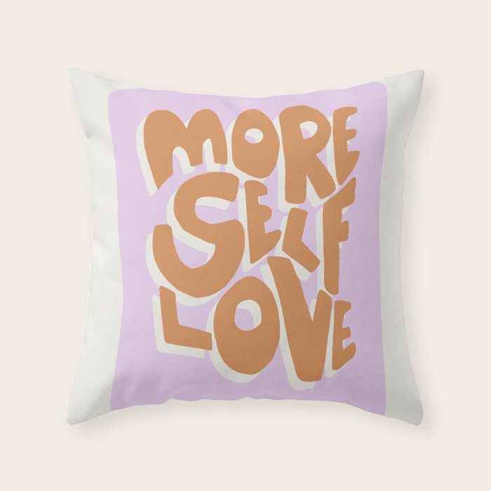 More Self Love | Red Throw Pillow Gallery Image 6