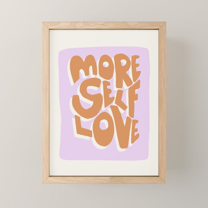 More Self Love | Red Mini Art Print Gallery Image 1