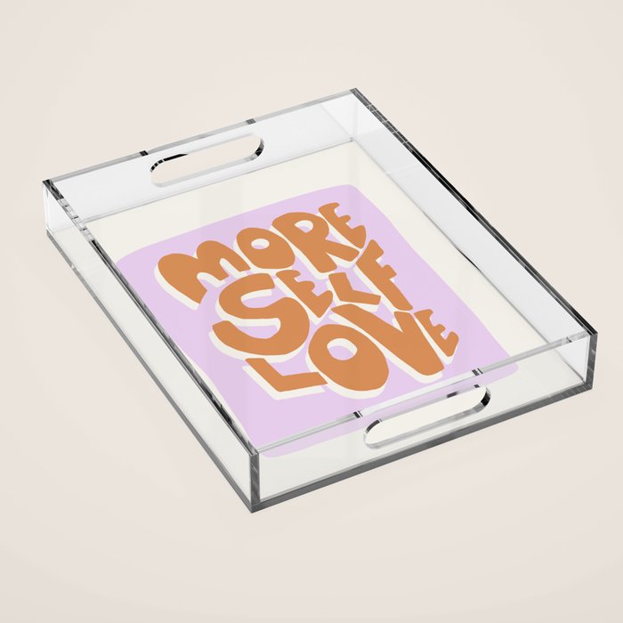 More Self Love | Red Acrylic Tray Gallery Image 1