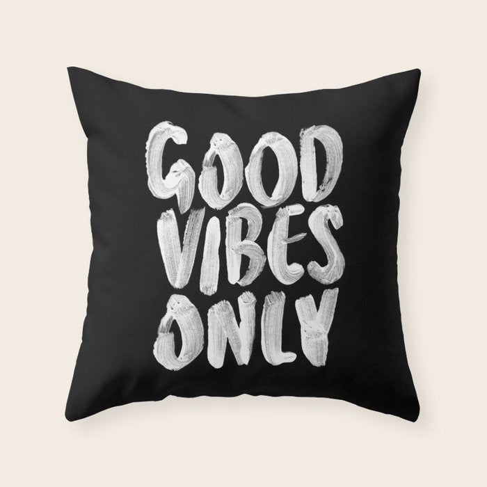 Good Vibes Only Throw Pillow Gallery Image 6