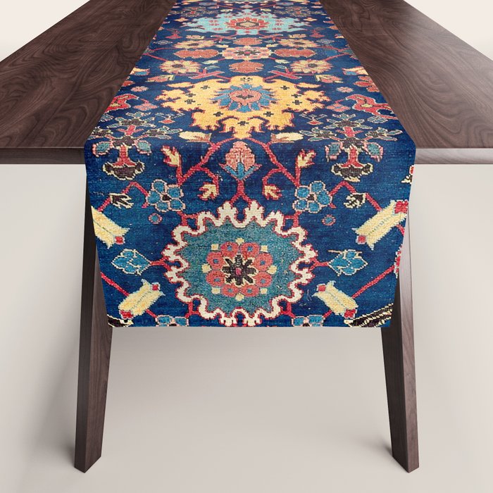 Kelleh Northwest Persian Azerbaijan Floral Carpet Print Table Runner Gallery Image 1