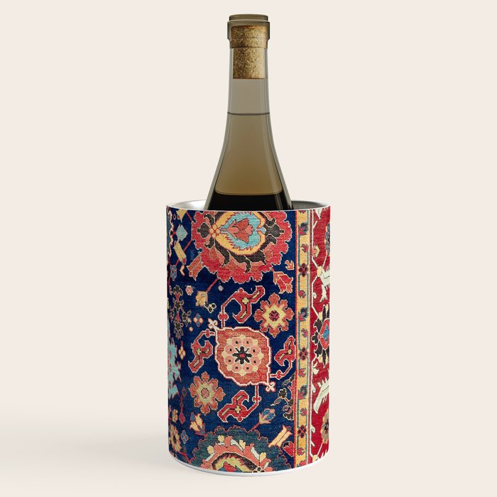 Kelleh Northwest Persian Azerbaijan Floral Carpet Print Wine Chiller Gallery Image 3