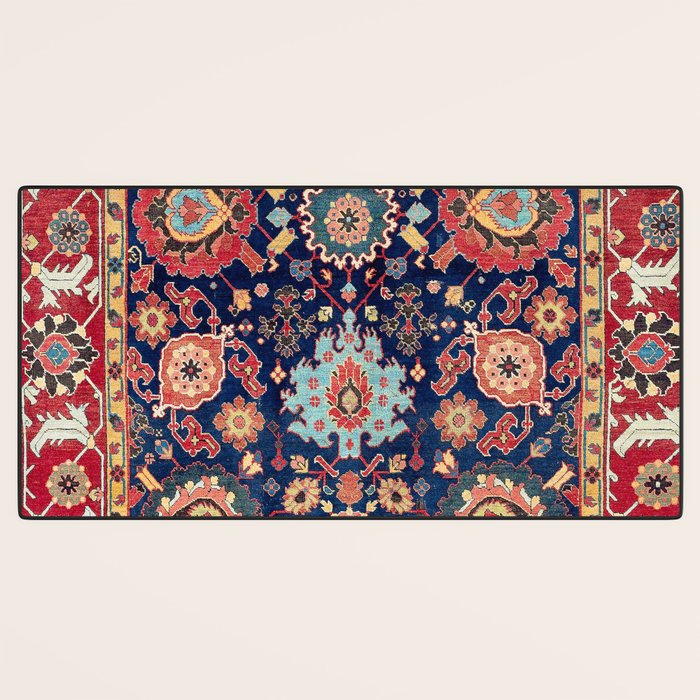 Kelleh Northwest Persian Azerbaijan Floral Carpet Print Desk Mat Gallery Image 3