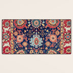 Kelleh Northwest Persian Azerbaijan Floral Carpet Print Desk Mat Gallery Image 3