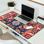 Kelleh Northwest Persian Azerbaijan Floral Carpet Print Desk Mat Gallery Image 2