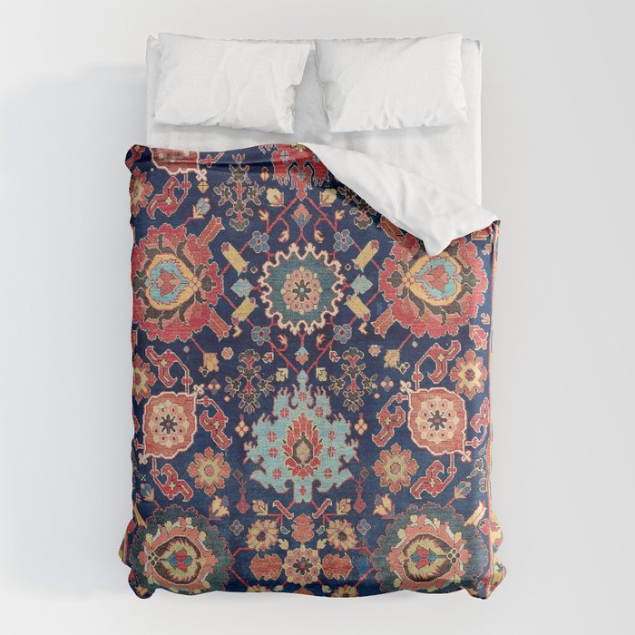Kelleh Northwest Persian Azerbaijan Floral Carpet Print Duvet Cover Gallery Image 1