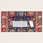 Kelleh Northwest Persian Azerbaijan Floral Carpet Print Desk Mat Gallery Image 1