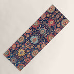Kelleh Northwest Persian Azerbaijan Floral Carpet Print Yoga Mat Gallery Image 1