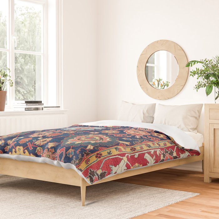 Kelleh Northwest Persian Azerbaijan Floral Carpet Print Duvet Cover Gallery Image 2