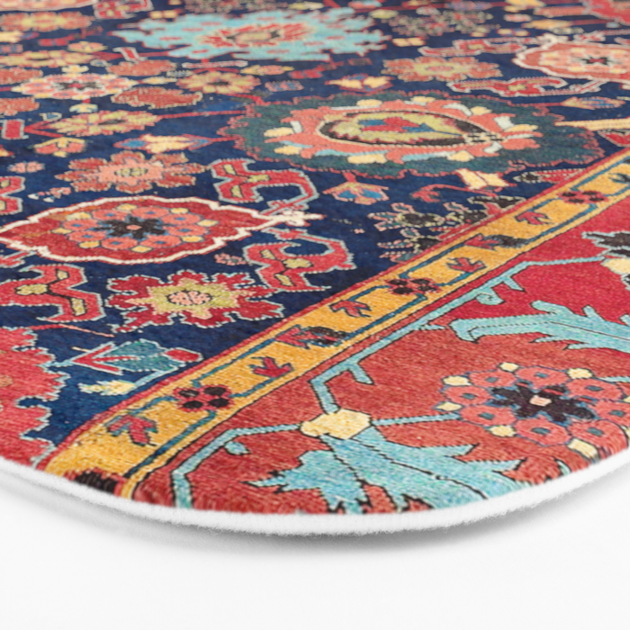 Kelleh Northwest Persian Azerbaijan Floral Carpet Print Bath Mat Gallery Image 3