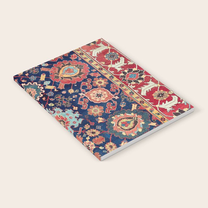 Kelleh Northwest Persian Azerbaijan Floral Carpet Print Notebook Gallery Image 2