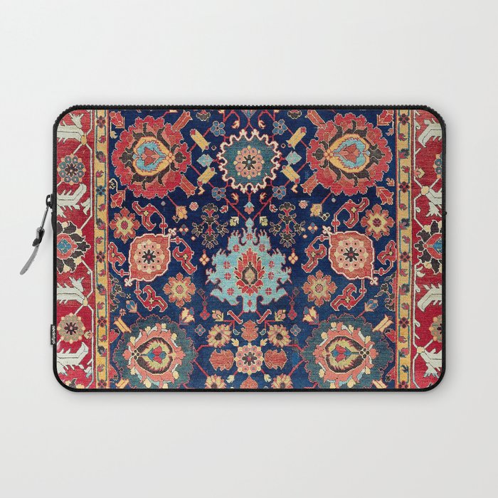 Kelleh Northwest Persian Azerbaijan Floral Carpet Print Laptop Sleeve Gallery Image 1