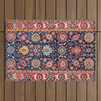 Kelleh Northwest Persian Azerbaijan Floral Carpet Print Outdoor Rug Gallery Image 1