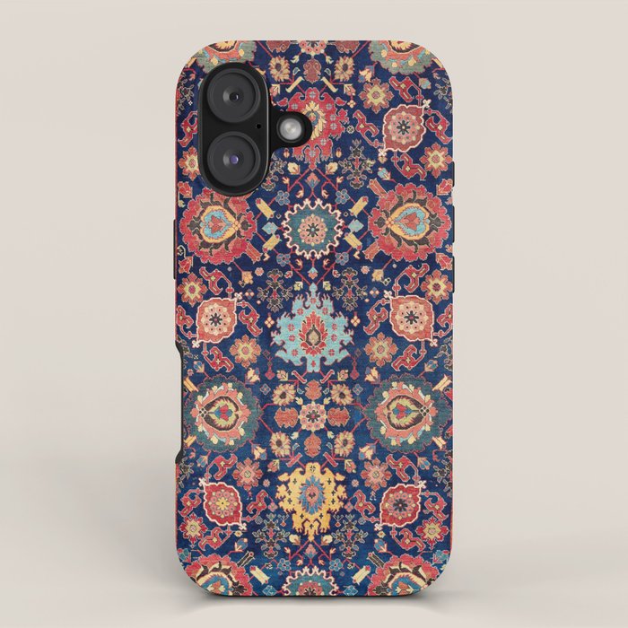 Kelleh Northwest Persian Azerbaijan Floral Carpet Print iPhone Case Gallery Image 1