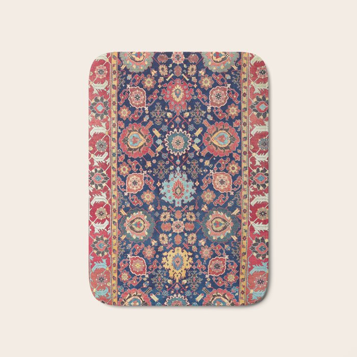 Kelleh Northwest Persian Azerbaijan Floral Carpet Print Bath Mat Gallery Image 1