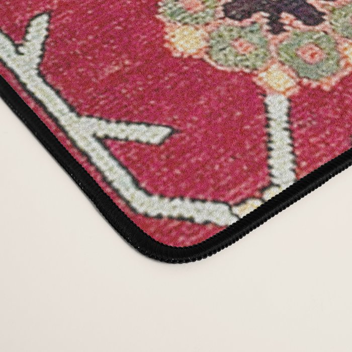 Kelleh Northwest Persian Azerbaijan Floral Carpet Print Desk Mat Gallery Image 4