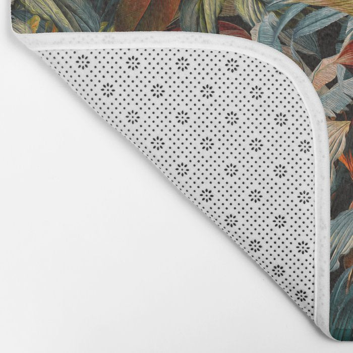 Tropical Night Garden Multicolor Bath Mat Gallery Image 2