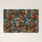 Tropical Night Garden Multicolor Welcome Mat Gallery Image 1