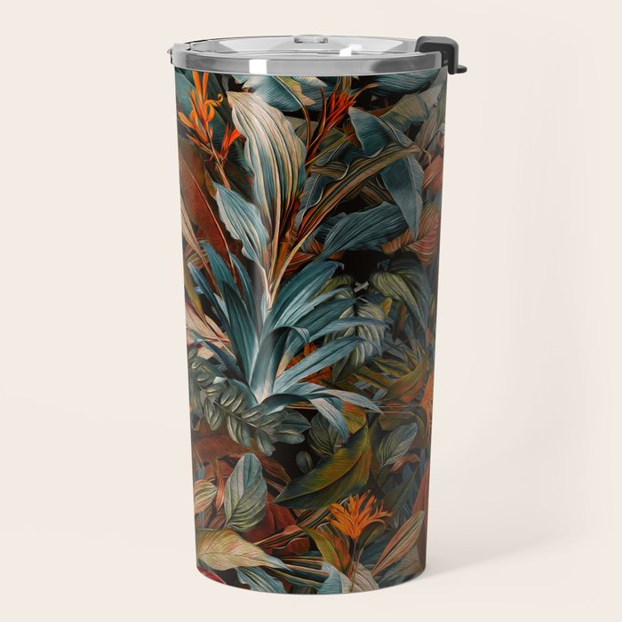 Tropical Night Garden Multicolor Travel Mug Gallery Image 2
