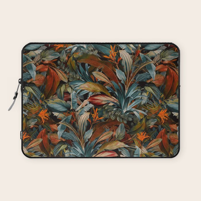 Tropical Night Garden Multicolor Laptop Sleeve Gallery Image 1
