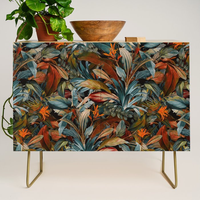 Tropical Night Garden Multicolor Credenza Gallery Image 1