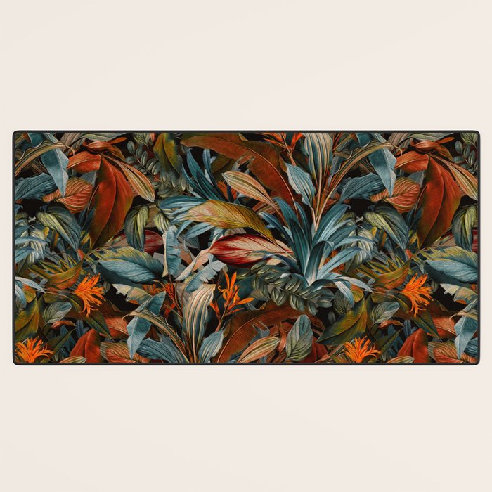 Tropical Night Garden Multicolor Desk Mat Gallery Image 3