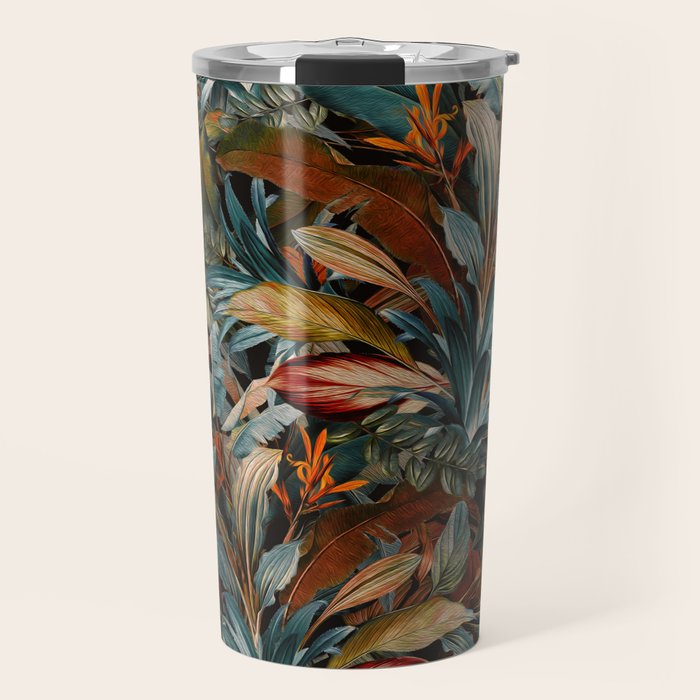 Tropical Night Garden Multicolor Travel Mug Gallery Image 1