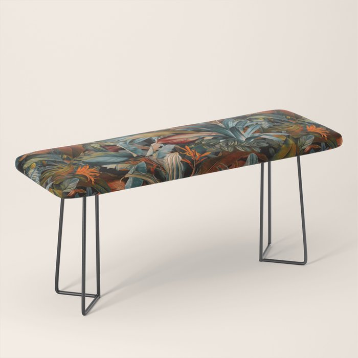 Tropical Night Garden Multicolor Bench Gallery Image 1