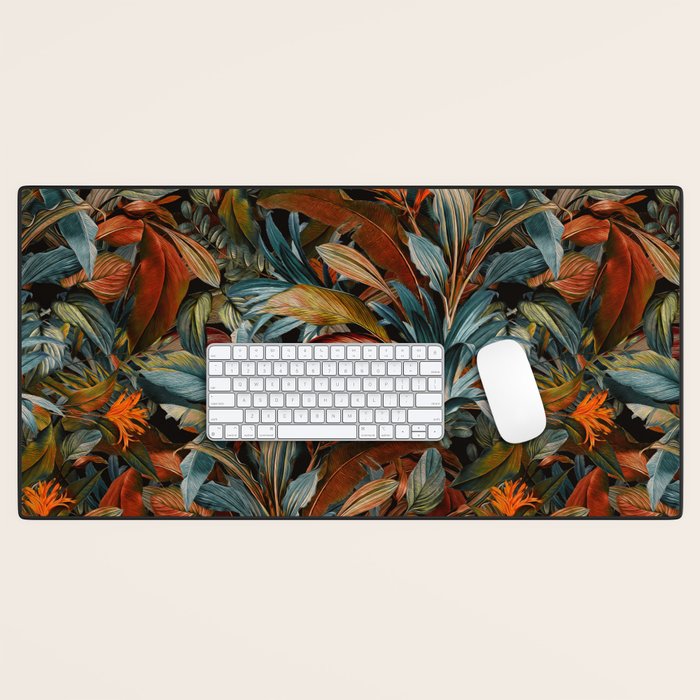 Tropical Night Garden Multicolor Desk Mat Gallery Image 1
