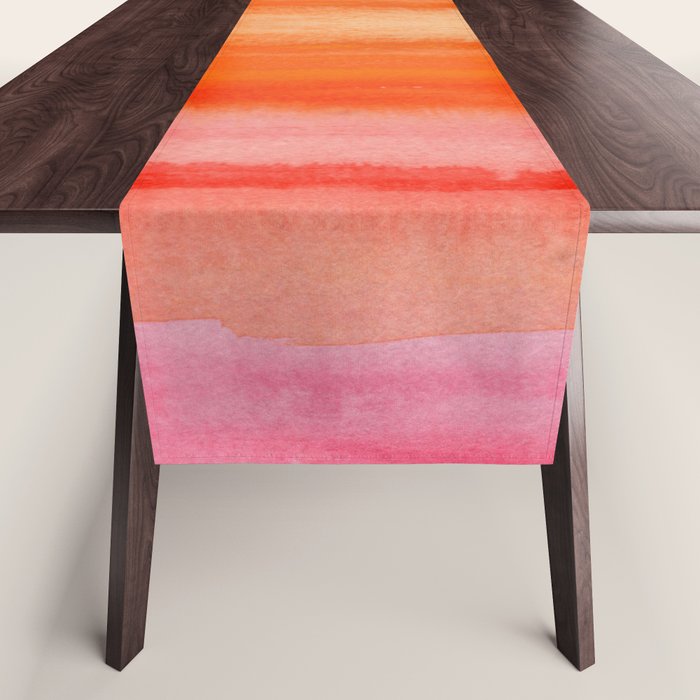 Watercolor Sunset Sky Table Runner Gallery Image 1