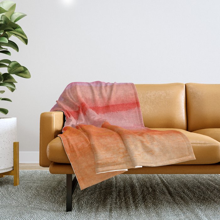 Watercolor Sunset Sky Throw Blanket Gallery Image 1