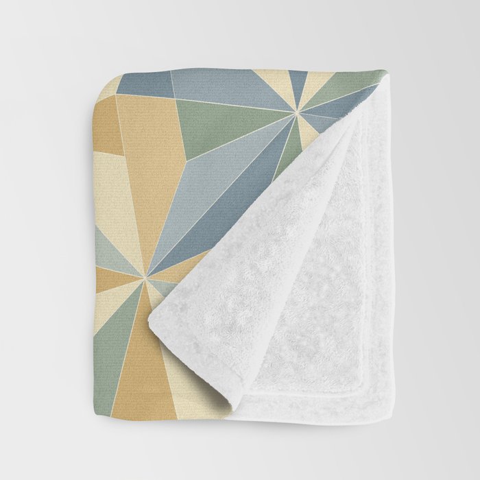 Kaleidoscope Tile Pattern XIV Neutral Earthy Pastel Throw Blanket Gallery Image 3