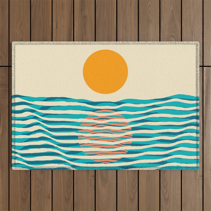 Ocean current Outdoor Rug Gallery Image 1