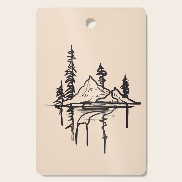 Abstract Landscape II Cutting Board Gallery Image 1