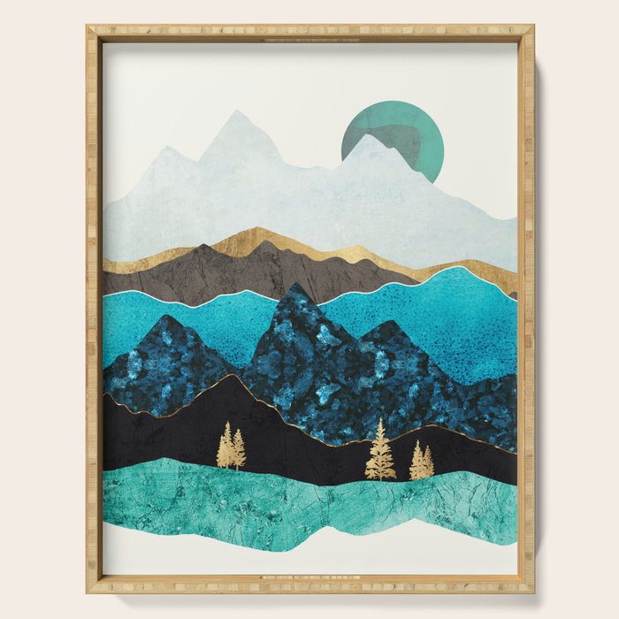 Teal Afternoon Serving Tray Gallery Image 1